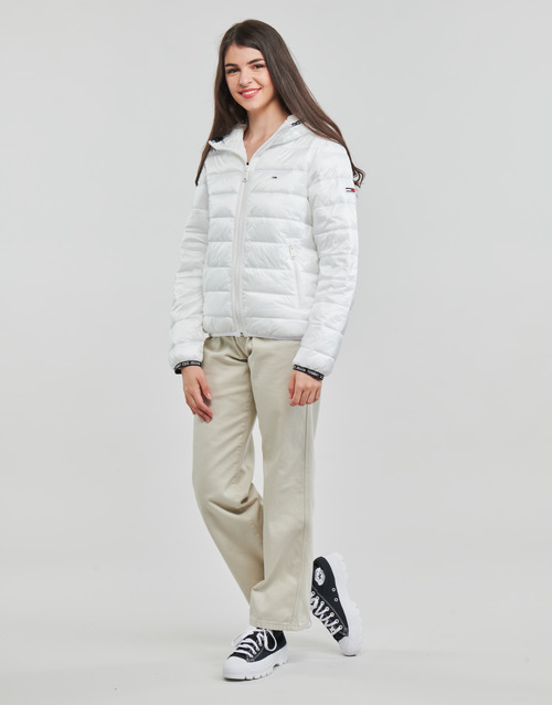 Tommy Jeans - TJW QUILTED TAPE HOODED JACKET - Blanc