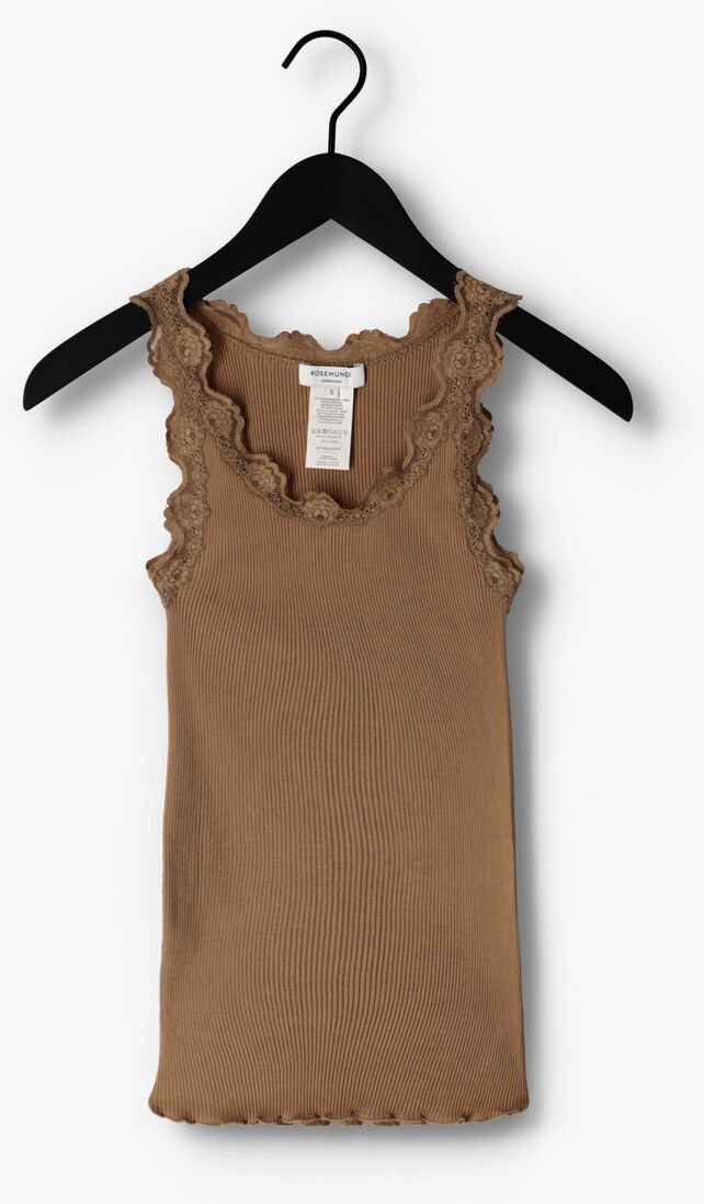 ROSEMUNDE bruine rosemunde top silk top w/ lace