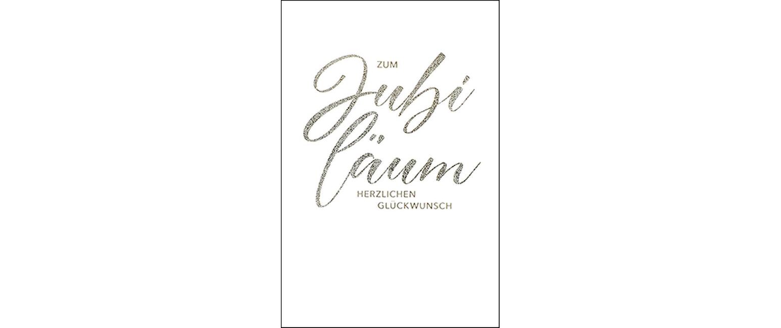 Glückwunschkarte Jubiläum 12.5 x 17.6 cmGlückwunschkarte mit Couvert
