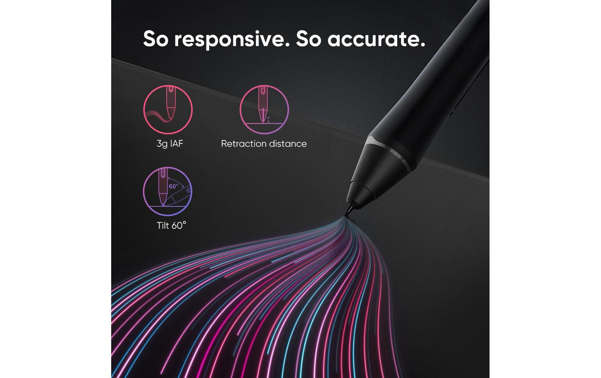 Eingabestift PD21A X3 Pro SchwarzBatterieloser Eingabestift für XP-PEN Artist Pro und Deco Pro Grafiktablets