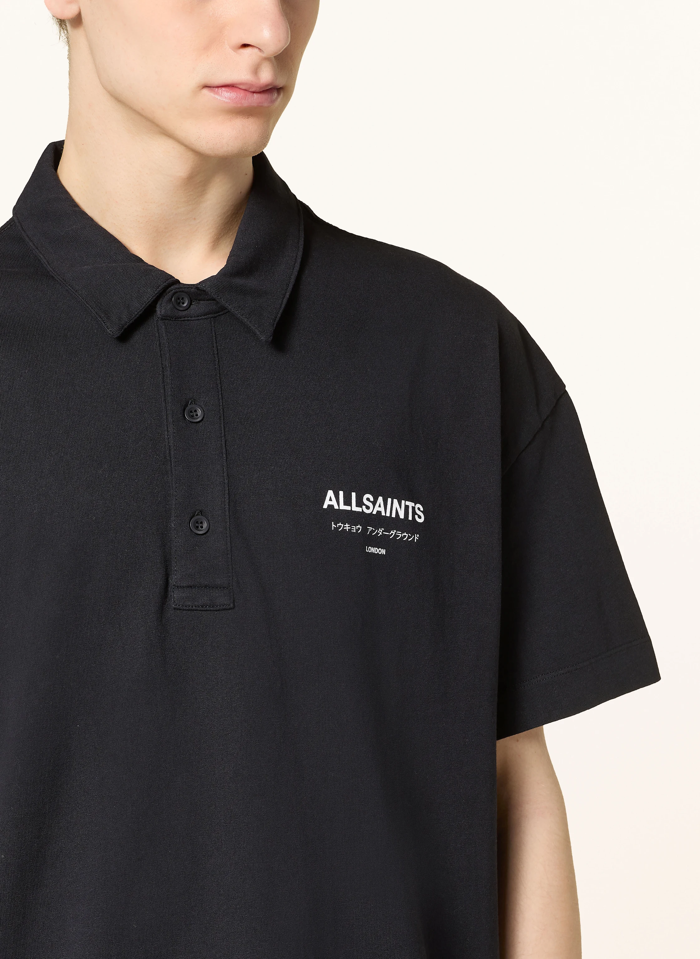 ALLSAINTS Piqué-Poloshirt UNDERGROUND Relaxed Fit