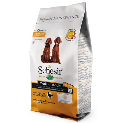 Ração Schesir Adult Medium Nature para Cães com Frango