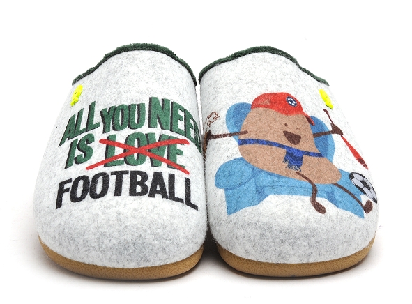 Hot potatoes chaussons homme kolssas gris