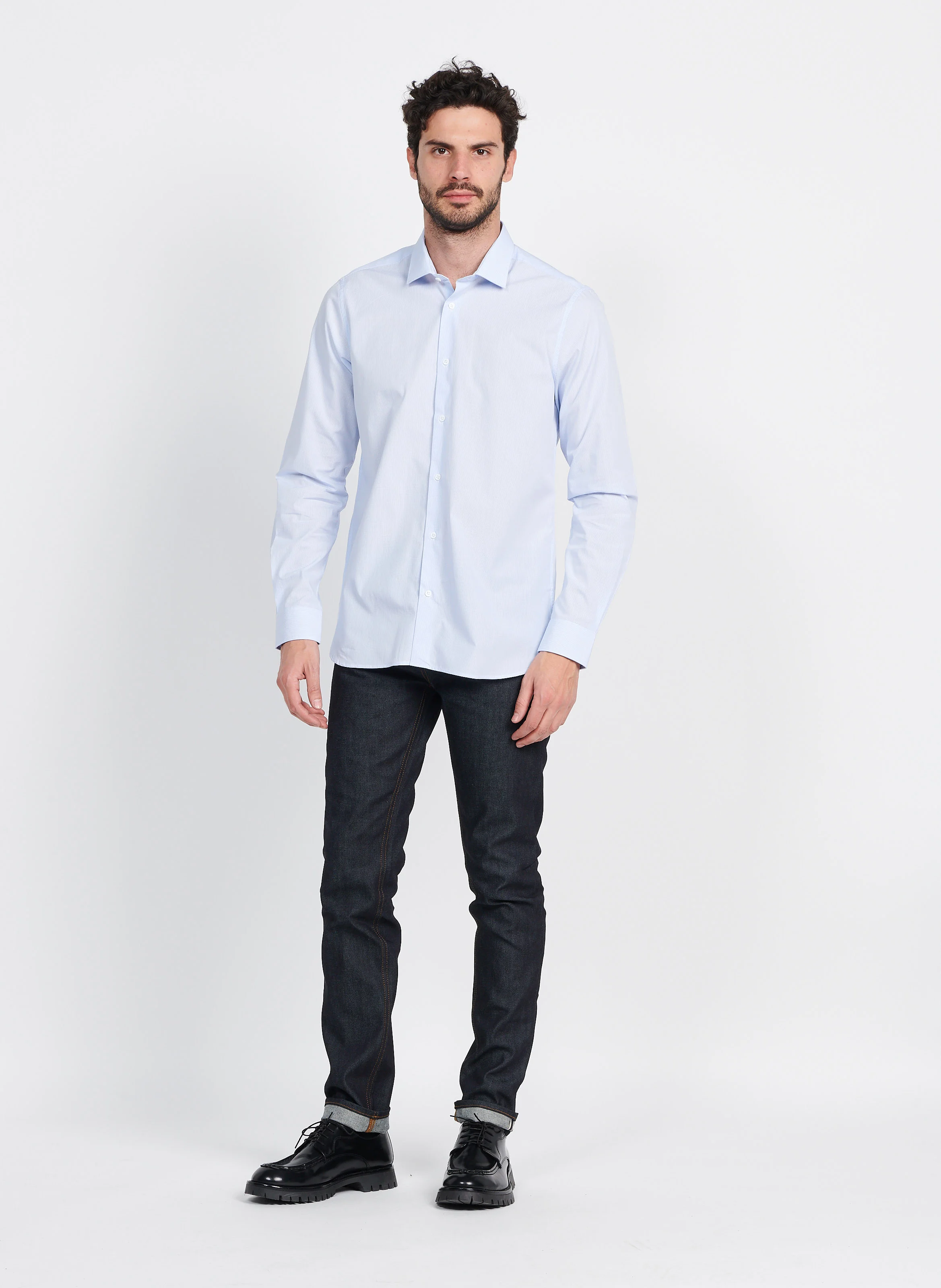 Jean slim en coton bio| Gris