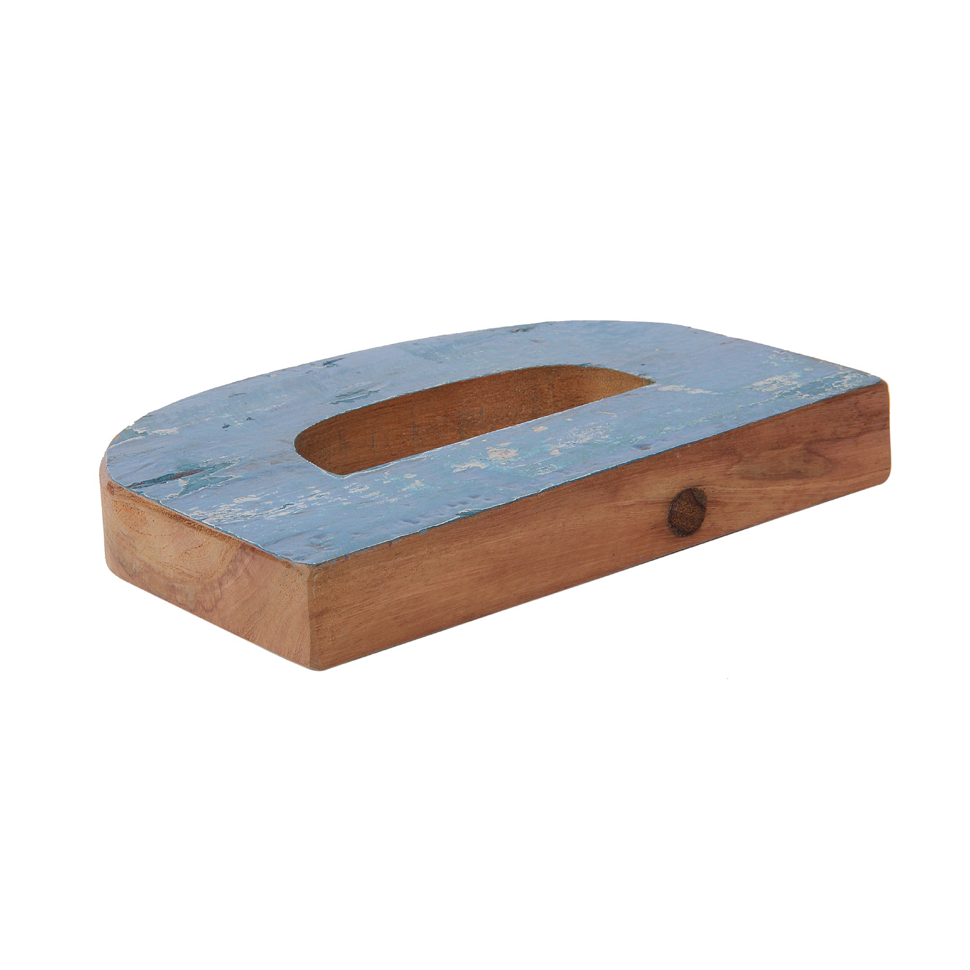 Holzbuchstabe 'D', mehrfarbig, T 2,5 cm, B 13 cm, H 19 cm von fischer's lagerhaus
