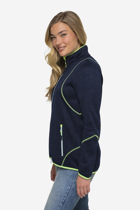 Fleecejacke, Kapuze, Schmucknähte, OEKO-TEX