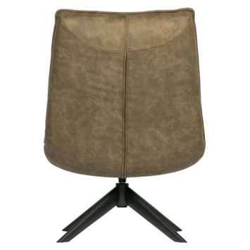 WOOOD fauteuil Jouke groen leerlook polyester draaibaar