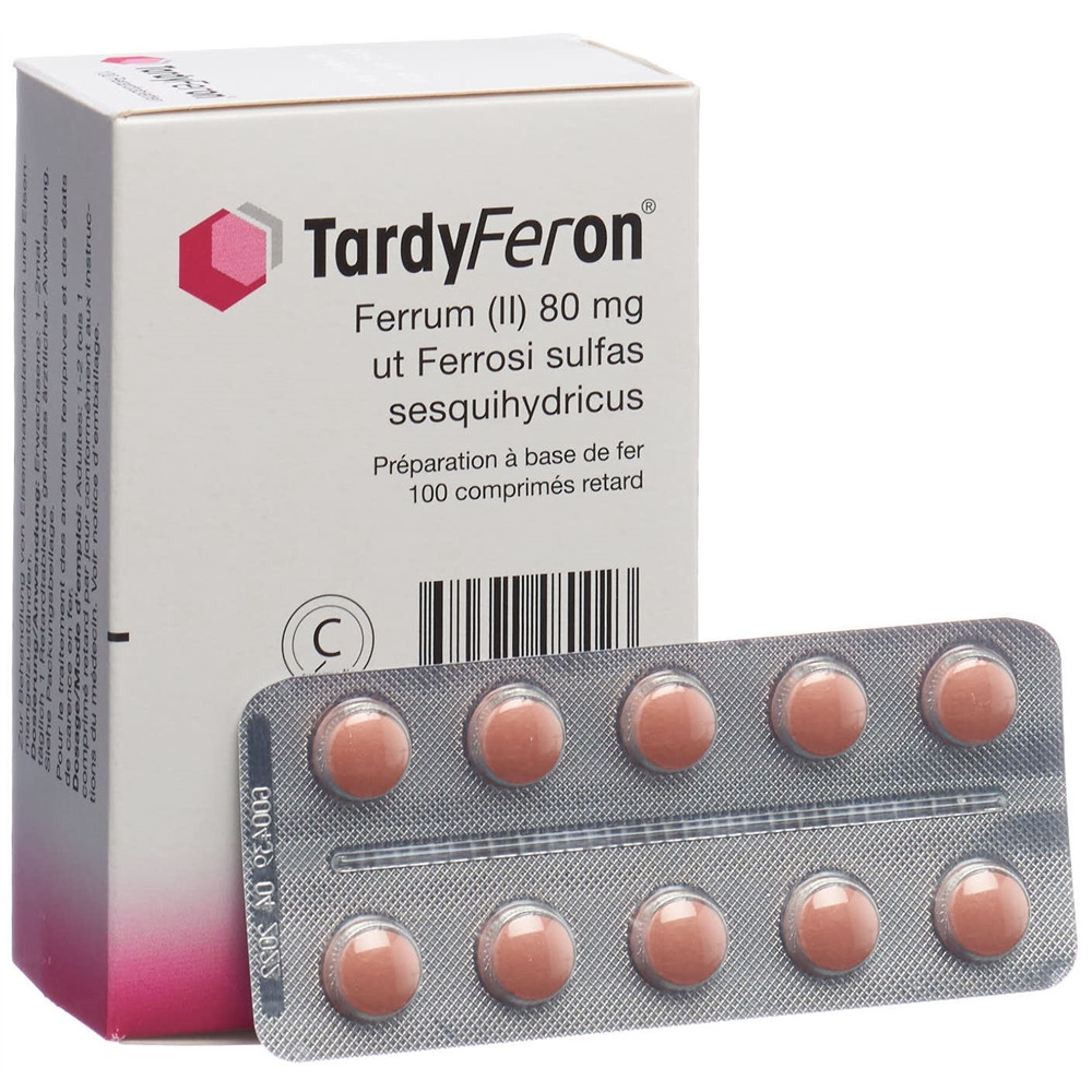 TARDYFERON Ret Tabl 80 mg Blist 100 Stk<br>100 Stück, Blister, Retardtablette