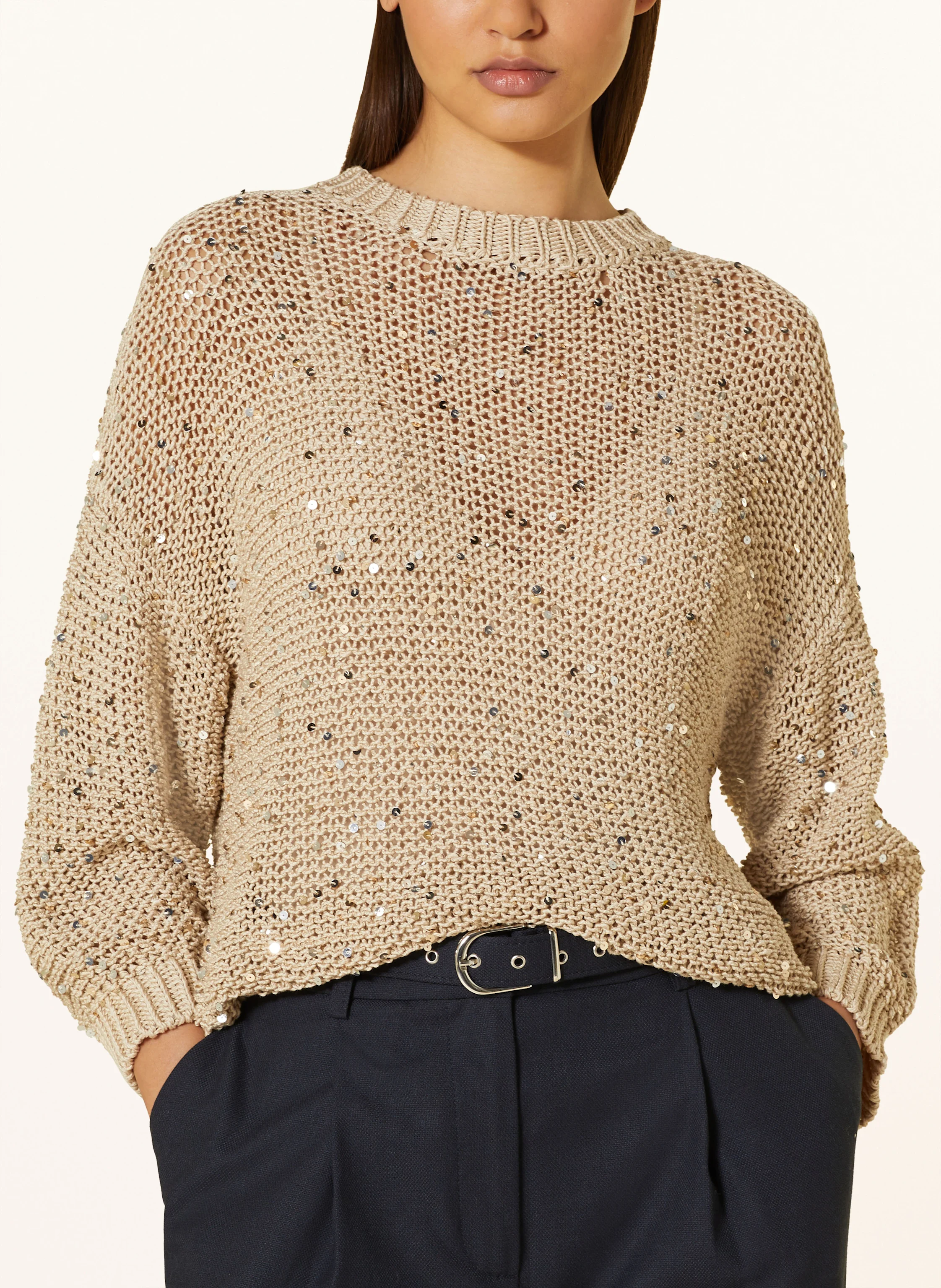 PESERICO Pullover mit Pailletten