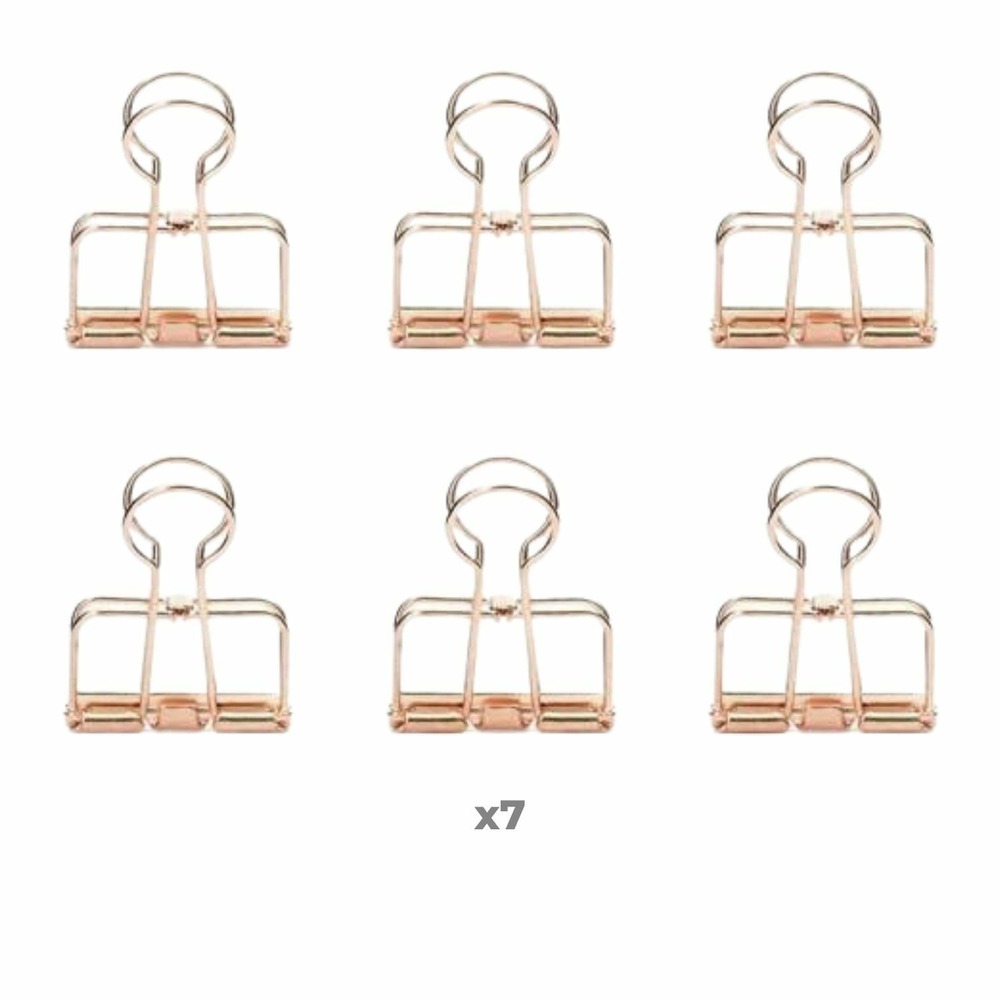 42 pinces double-clip cuivrées 4 cm