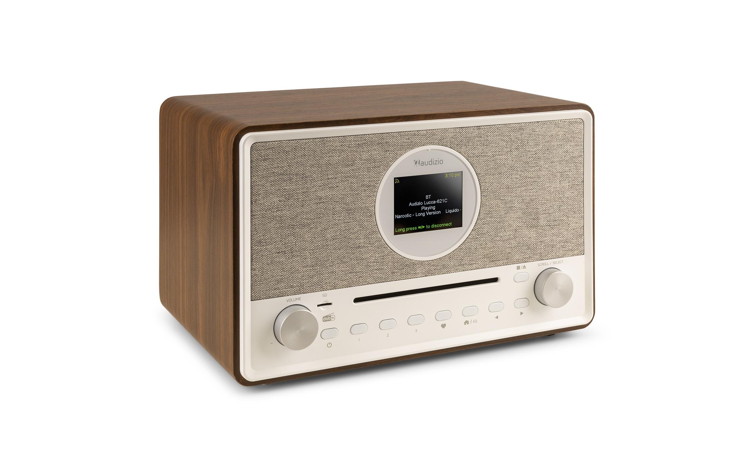 Internet Radio Lucca Braun/Weiss<br>Internetradio mit DAB+, FM und CD-Player