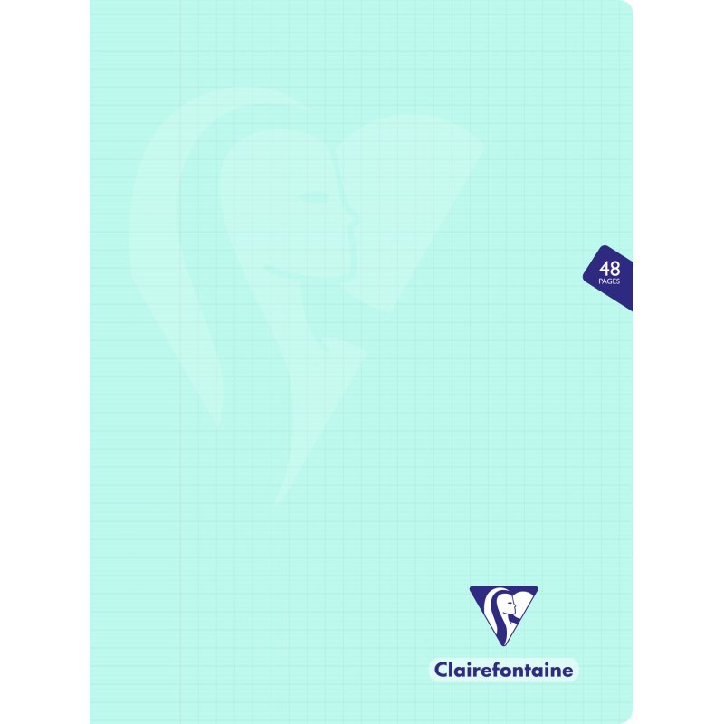 Cahier piqué Clairefontaine Mimesys Pastel 24 x 32 cm grands carreaux 48 pages couleurs assorties