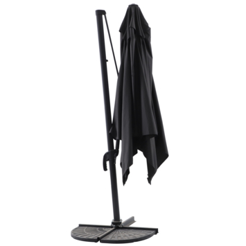 Handson zweefparasol Ibiza zwart  Ø 300 cm