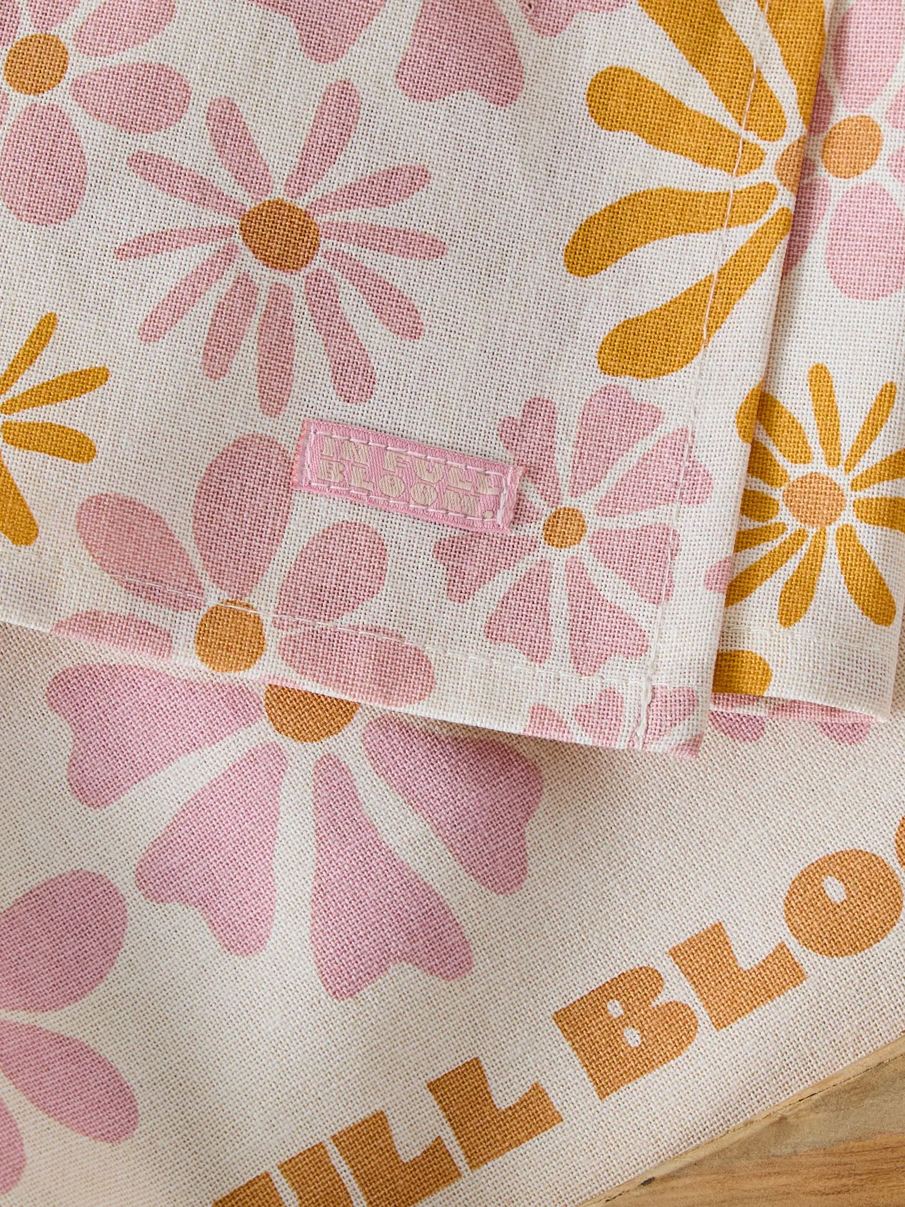 Set of 3 100% Cotton Gracie Floral Tea Towels