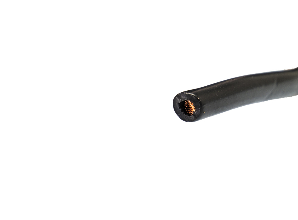 BBA PVC enkel aderige 2,5 mm² kabel - black