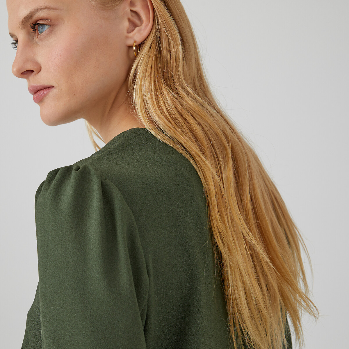 COLEÇÕES LA REDOUTE<br>Vestido reto em poliéster reciclado La Redoute x You