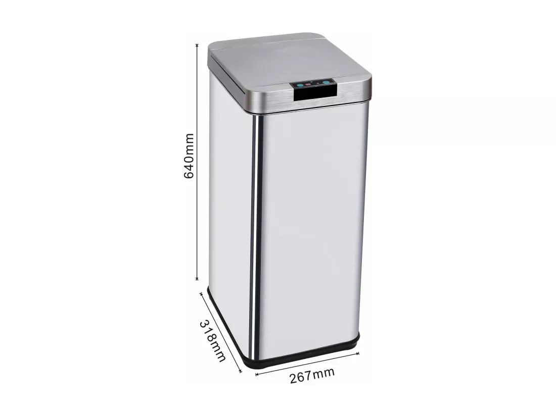 Poubelle de cuisine automatique PARKSIDE Argent Acier inoxydable 50 L