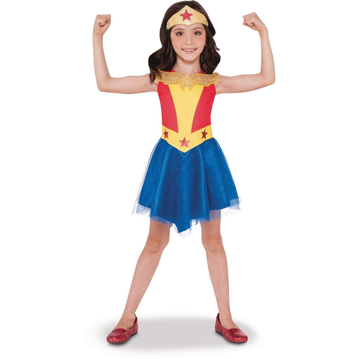Déguisement luxe Wonder Woman DC Super Héro Girls - Robe Tutu Wonder Woman + Tiare