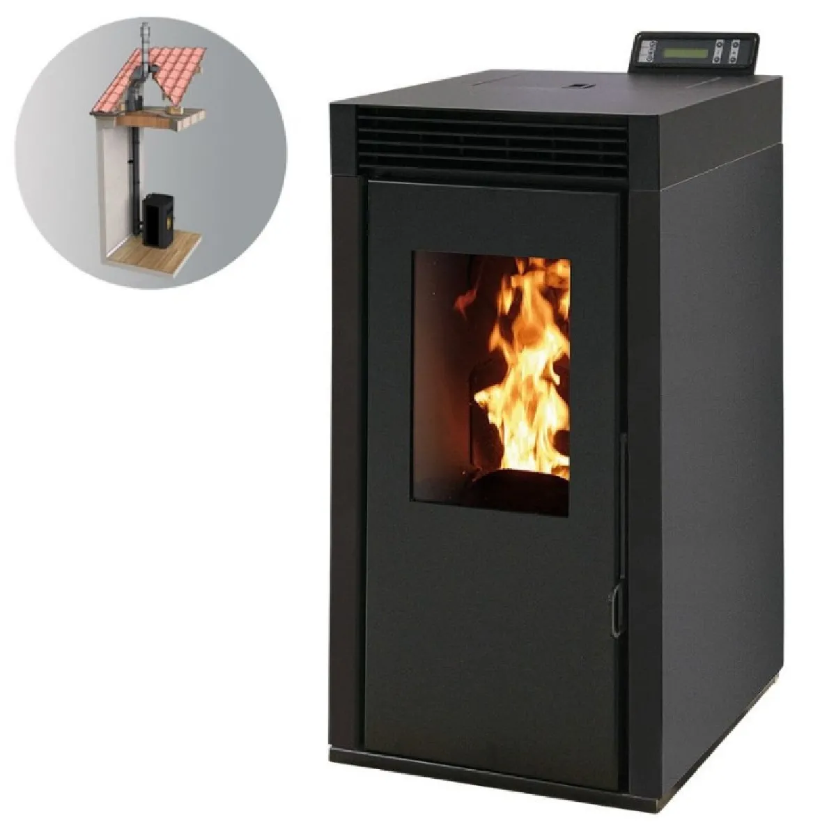 Interstoves Marina 6 + Kit Conduit - Noir