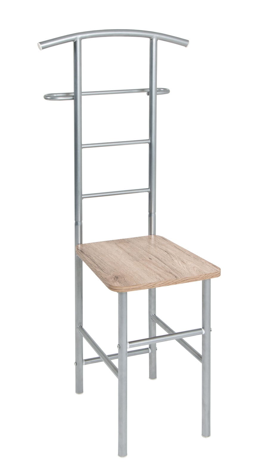 Herrendiener 46 x 109 cm Eiche braun silberfarbig