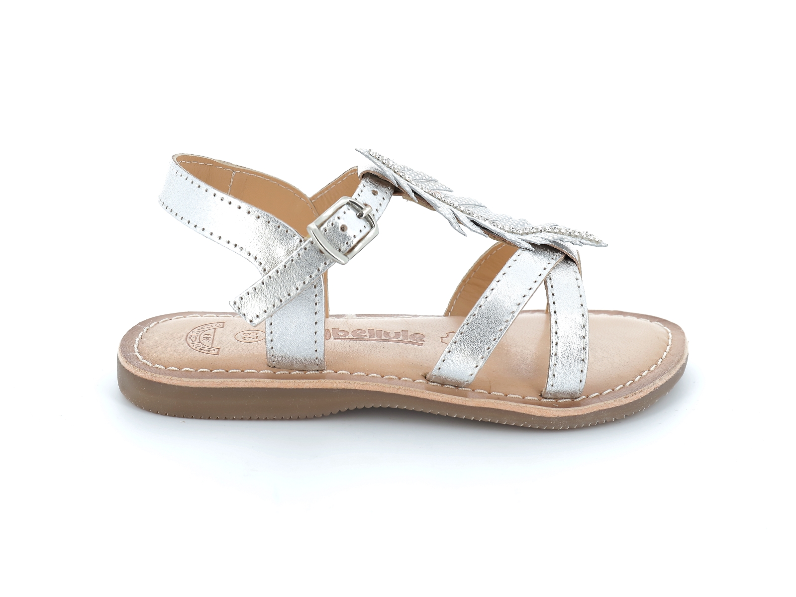 Bopy-FAPLUME Cuir Argent
