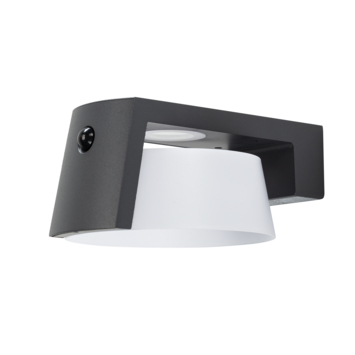 LUTEC wandlamp Moon Solar antraciet 9,5W met bewegingssensor