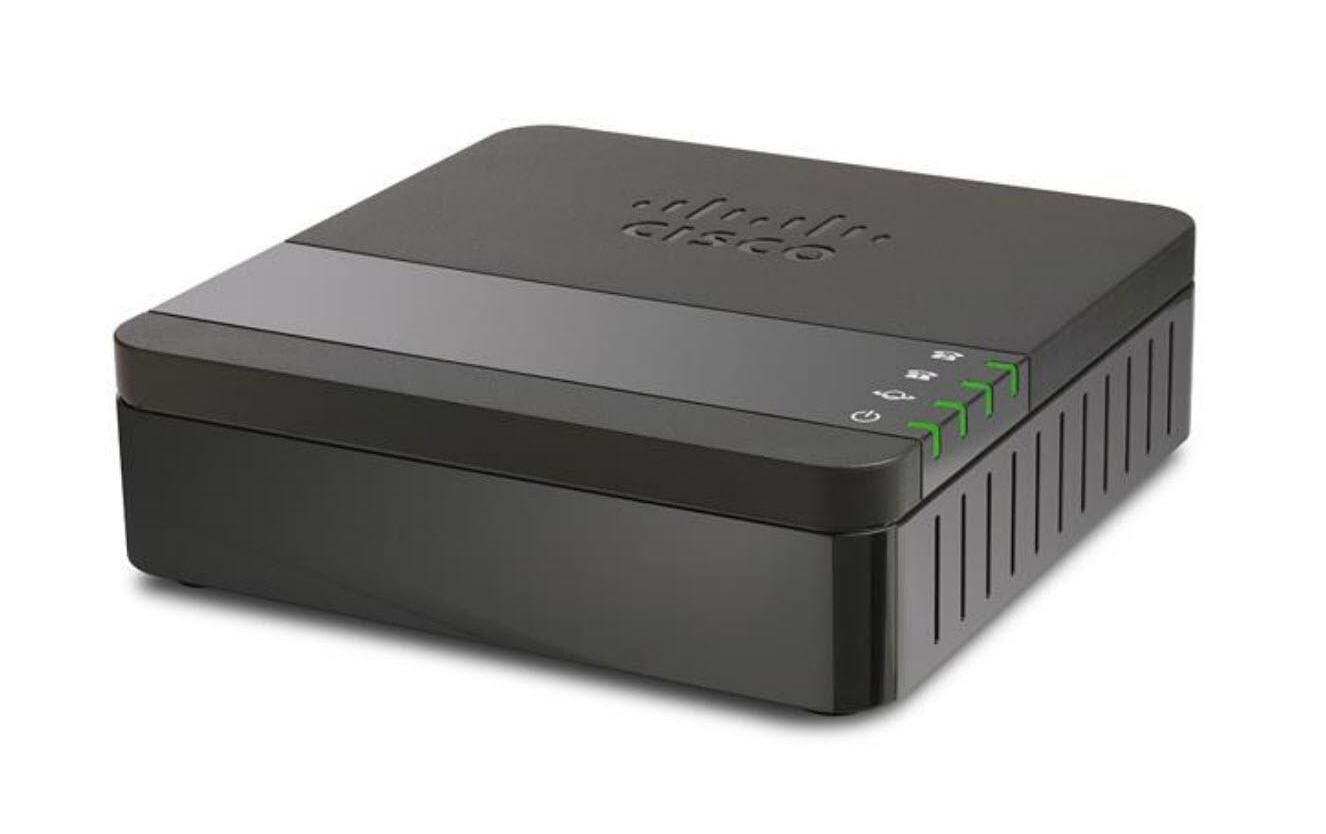 Gateway ATA191-3PW-K9 Multiplatform2-Port Mobilteil-zu-Ethernet-Adapter, der traditionelle analoge Telefoniegeräte in die IP-Welt bringt.