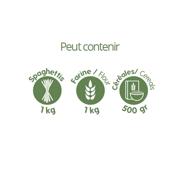 Pot en verre carré couvercle bambou 2,2L Pebbly