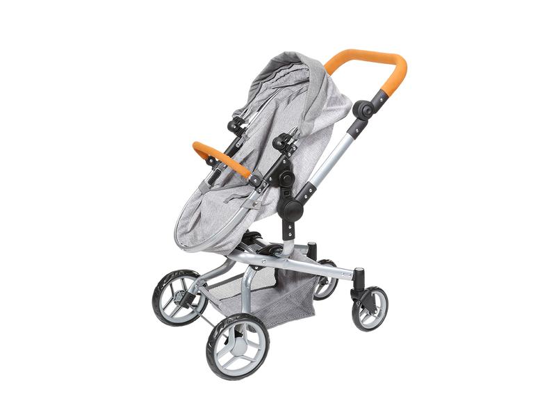 Knorrtoys Puppenwagen Boonk Stone Grey Kombi-Puppenwagen mit verstellbarem Verdeck