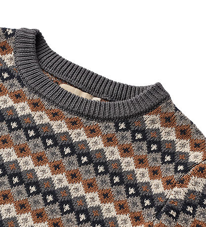 Wheat Bluse - Strik - Jaquard - Elias - Multi