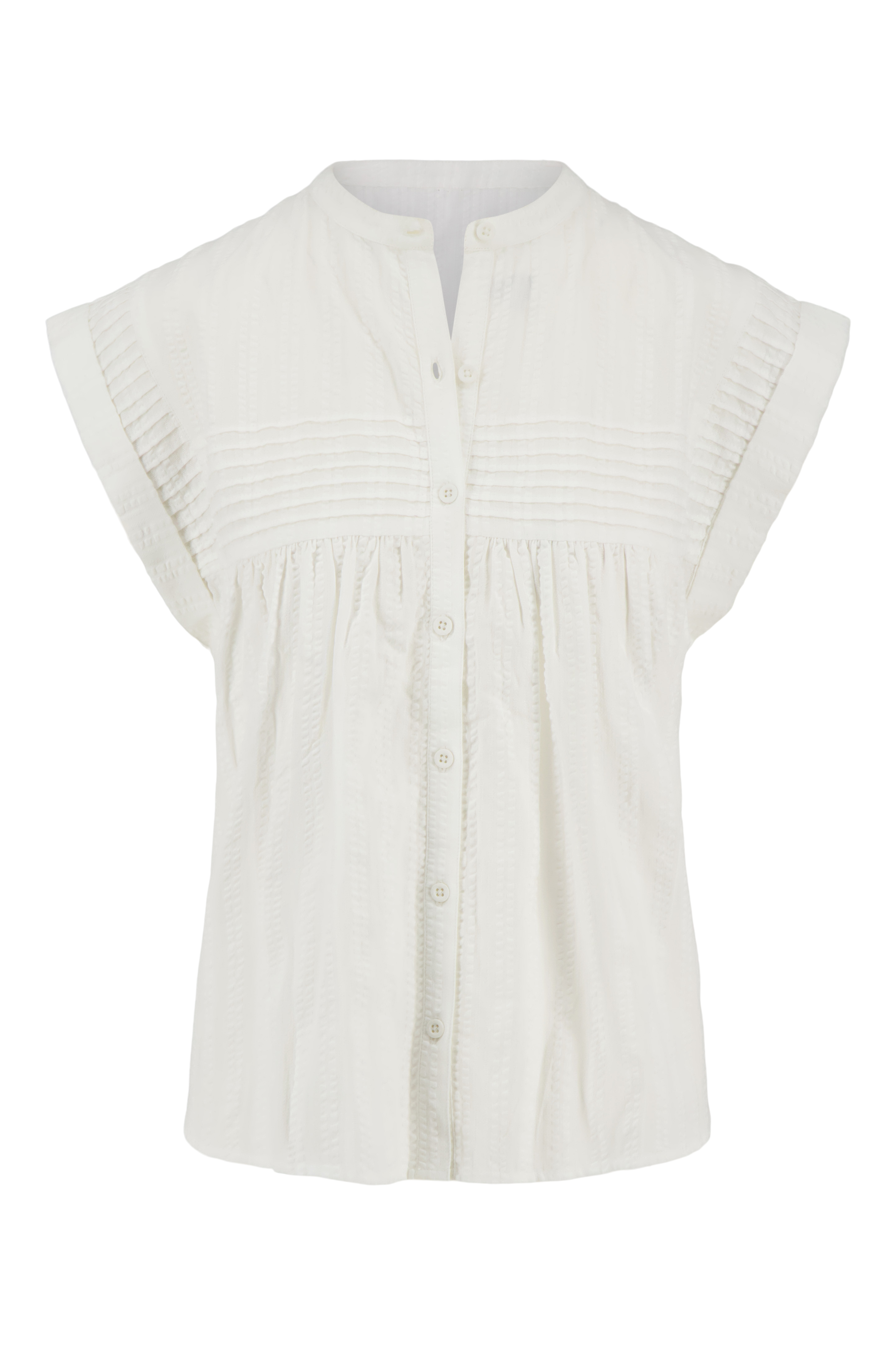 voile blouse met structuur streep