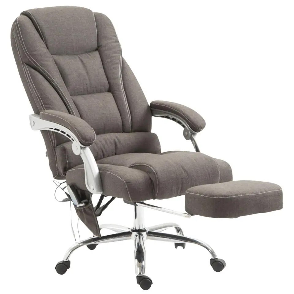 CLP Bureaustoel Pacific chroom Frame - Stof - donkergrijs