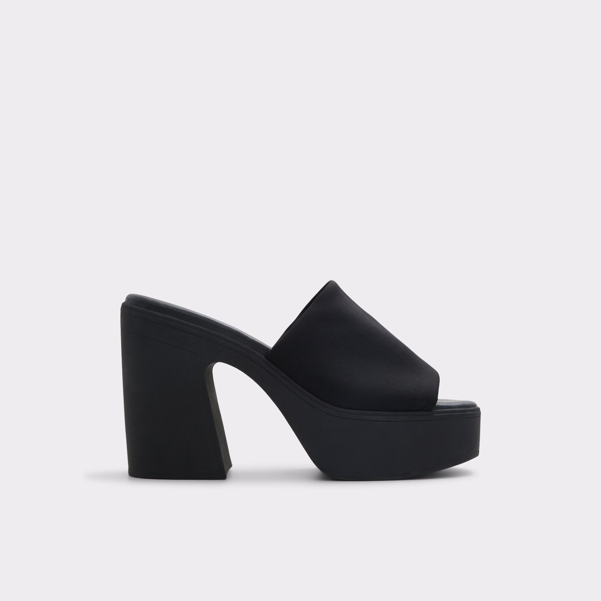 Maysee Black Textile Women Mule Shoes