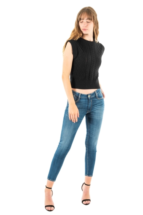 pull léger guess jeans sabine jewel btn jblk jet black a996