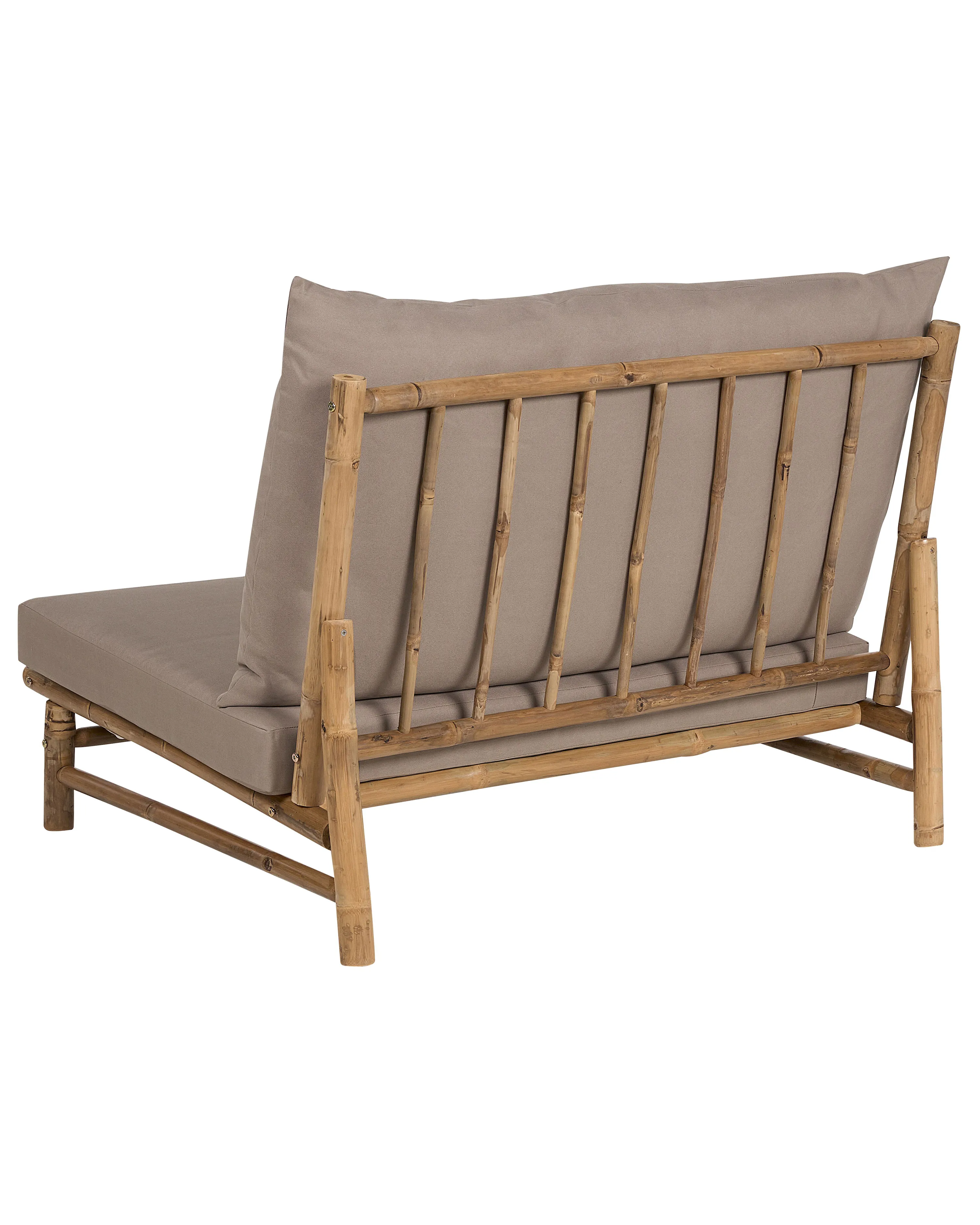 Set van 2 stoelen met zitkussen TODI Bamboehout Taupe