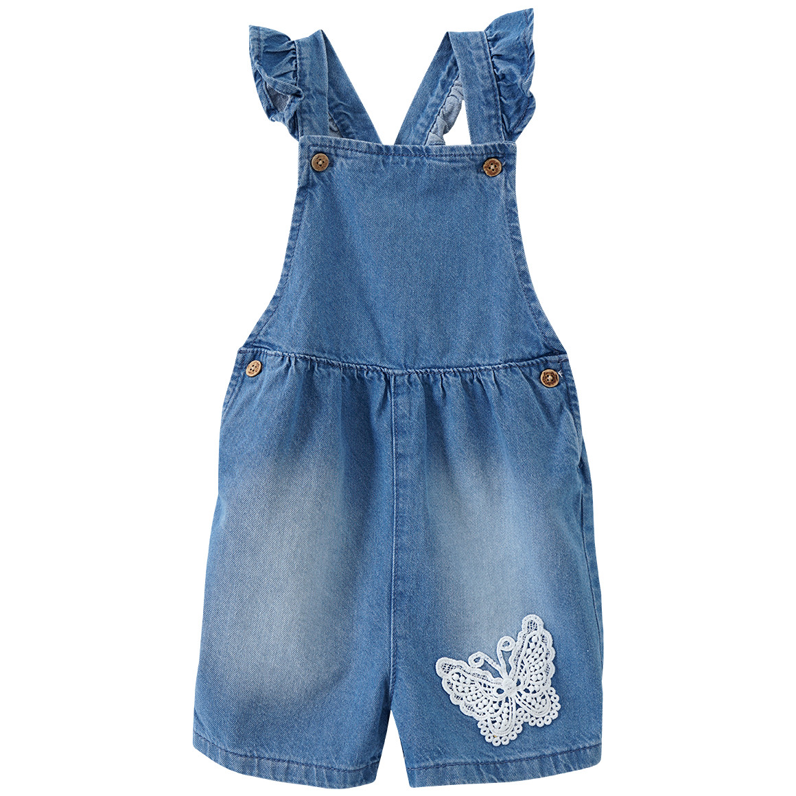 Topomini Baby Latzhose mit T-Shirt aus Baumwolle blau / weiss