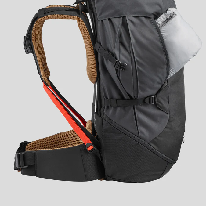 Decathlon Forclaz - Mochila Forclaz MT100 Easyfit de 50 litros para mochileiros (masculina)