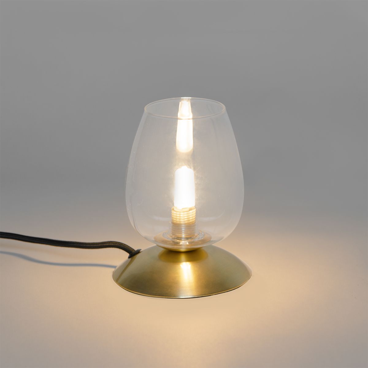 Klassieke tafellamp goud met glas - Elien
