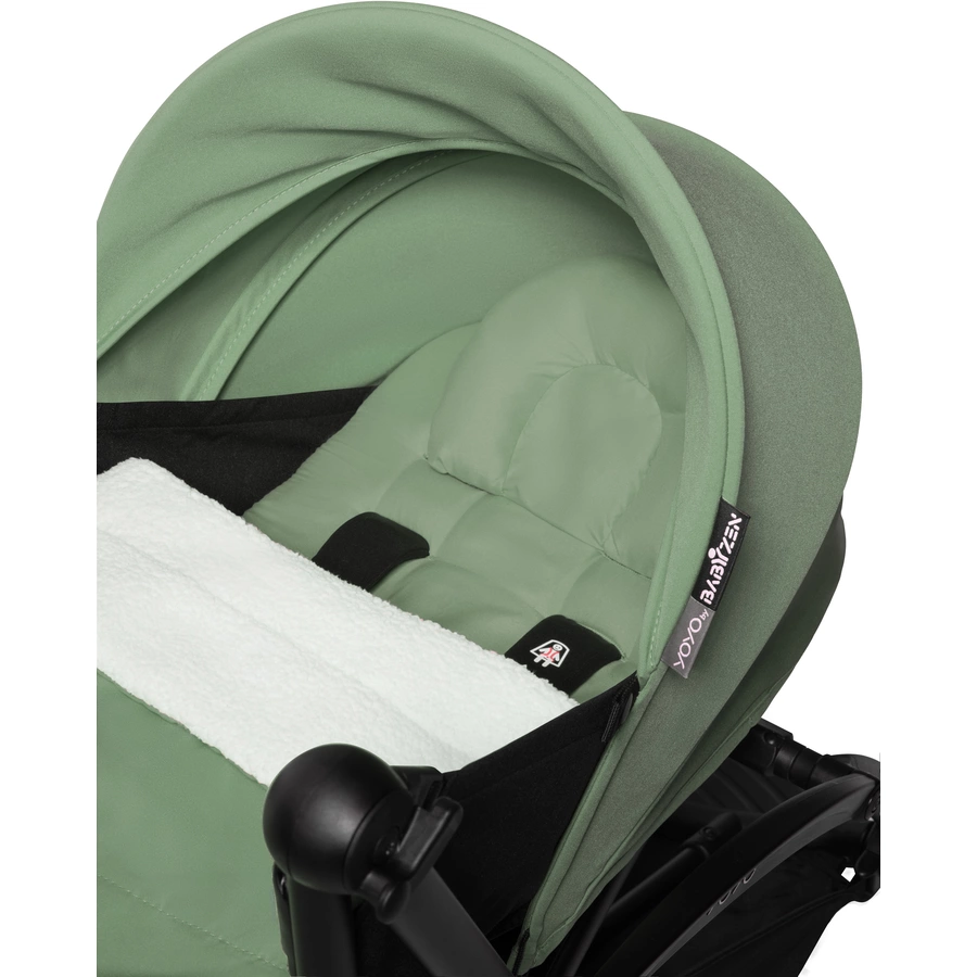 BABYZEN Kinderwagen YOYO2 0+ White mit Neugeborenenaufsatz Peppermint