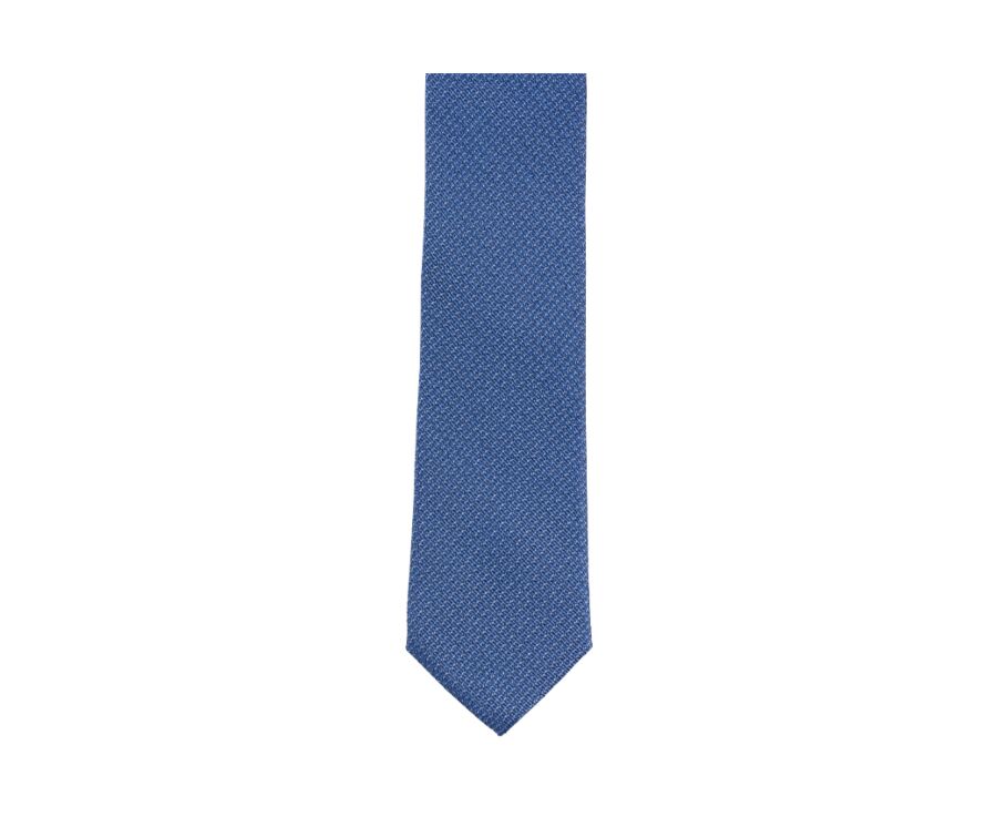 Cravate homme Soie Faux-uni Bleu Océan