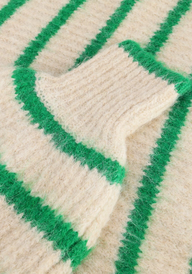 groene co'couture trui coralie crop stripe o-knit