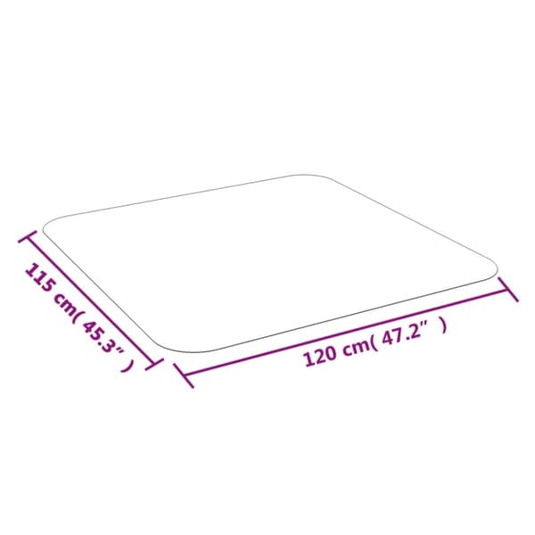 vidaXL Gulvmatte for laminat eller teppe 120x115 cm PVC