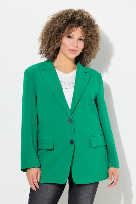 Blazer, oversized, Reverskragen, Knopfverschluss