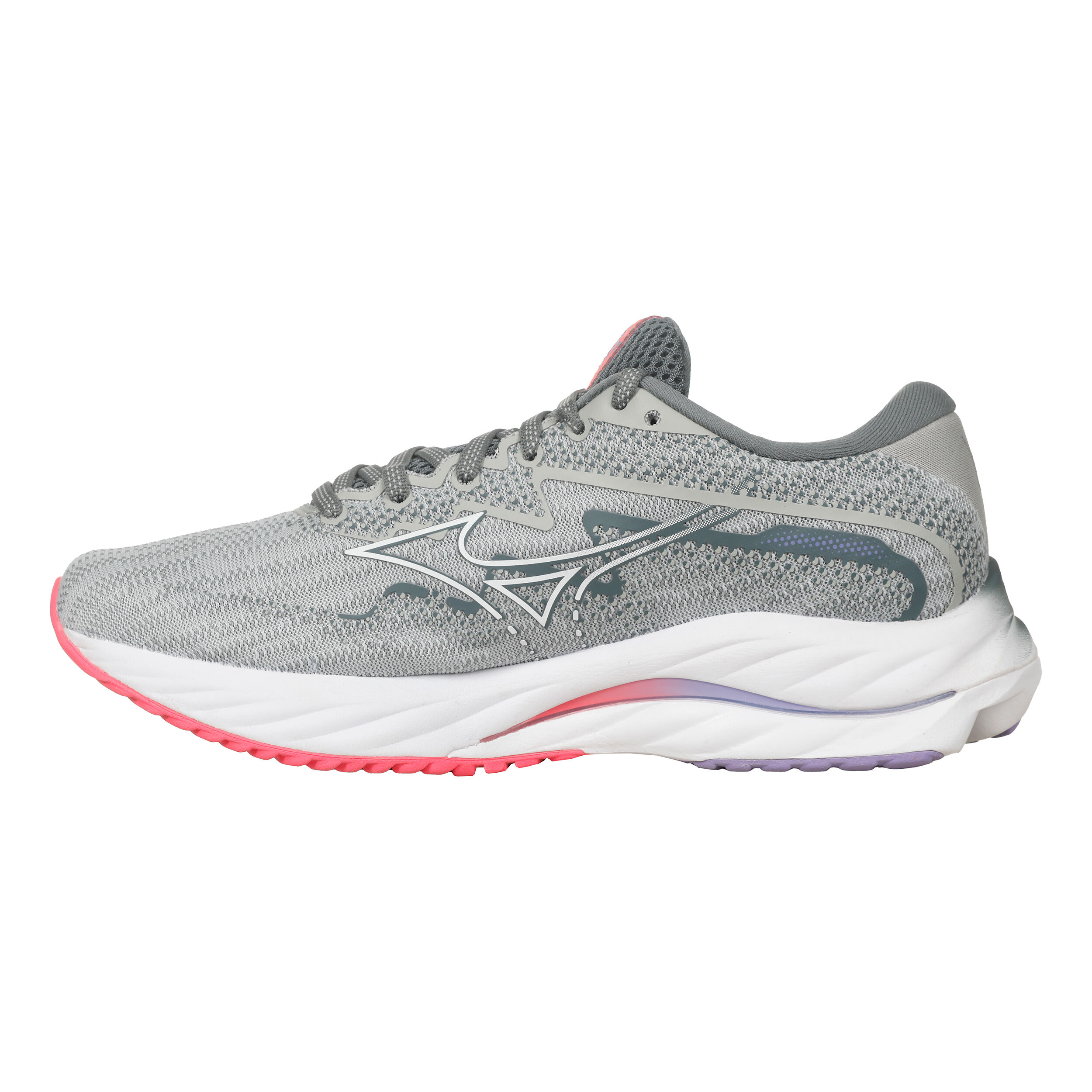 Mizuno Wave Rider 27 Chaussure De Running Sans Stabilisateurs Femmes - Gris , Violet
