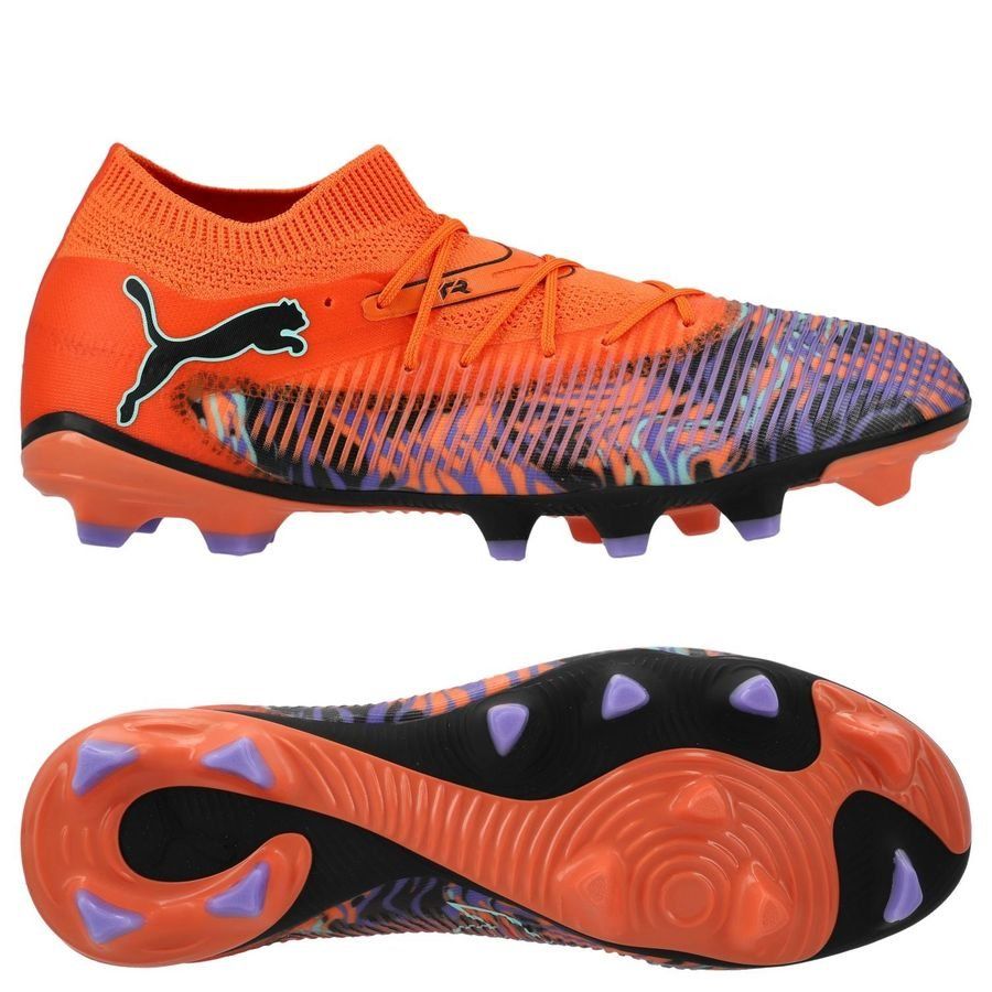 PUMA Future 8 Match FG/AG Creativity - Orange Poppy/Dark Amethyst/Bleu/Noir ÉDITION LIMITÉE