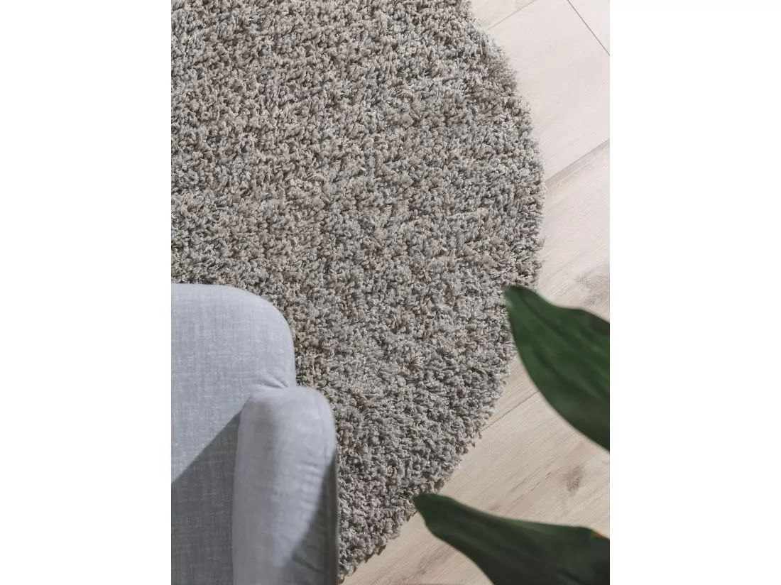 Tapis à poils longs Soho Gris clair ø 200 cm rond