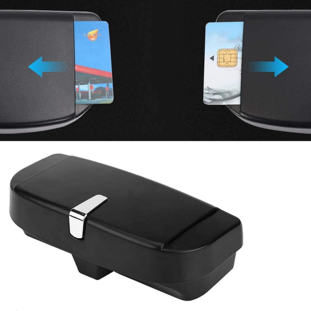 Universal Auto Organizer Sonnenblende Halter für Sonnenbrille / Münzen / Kreditkarten - Schwarz