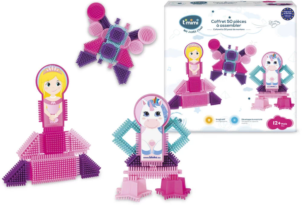 COFFRET 50 PIECES A ASSEMBLER - PRINCESSE & LICORNE