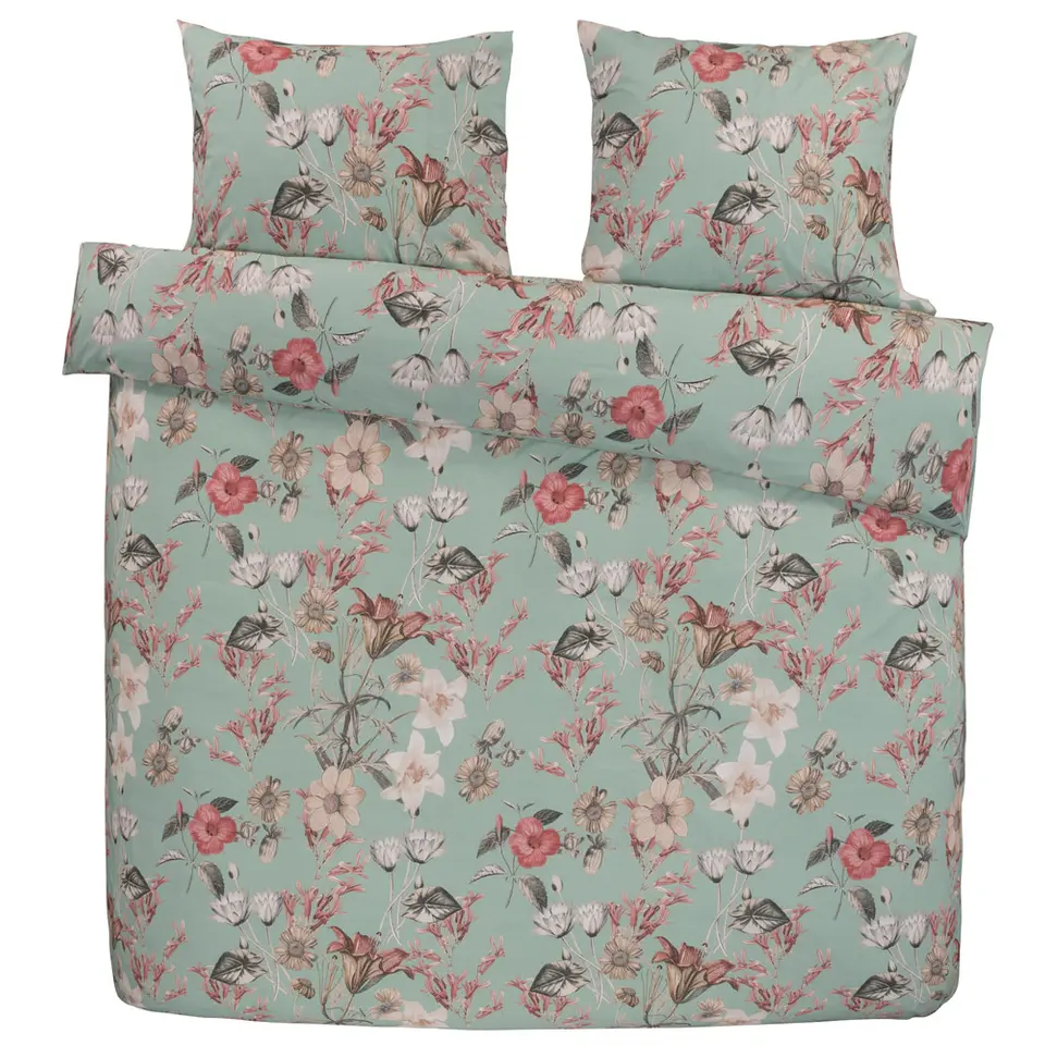Dekbedovertrek Norah - groen - 200x200/220 cm