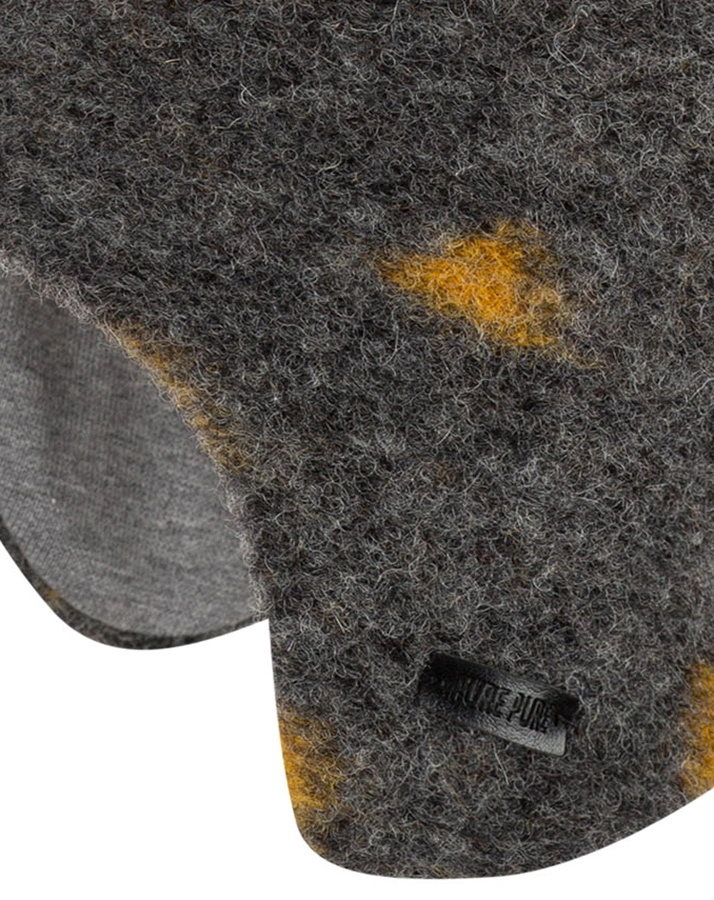 Fleece-Mütze INKA WALK TRI mit Wolle in grau/honig